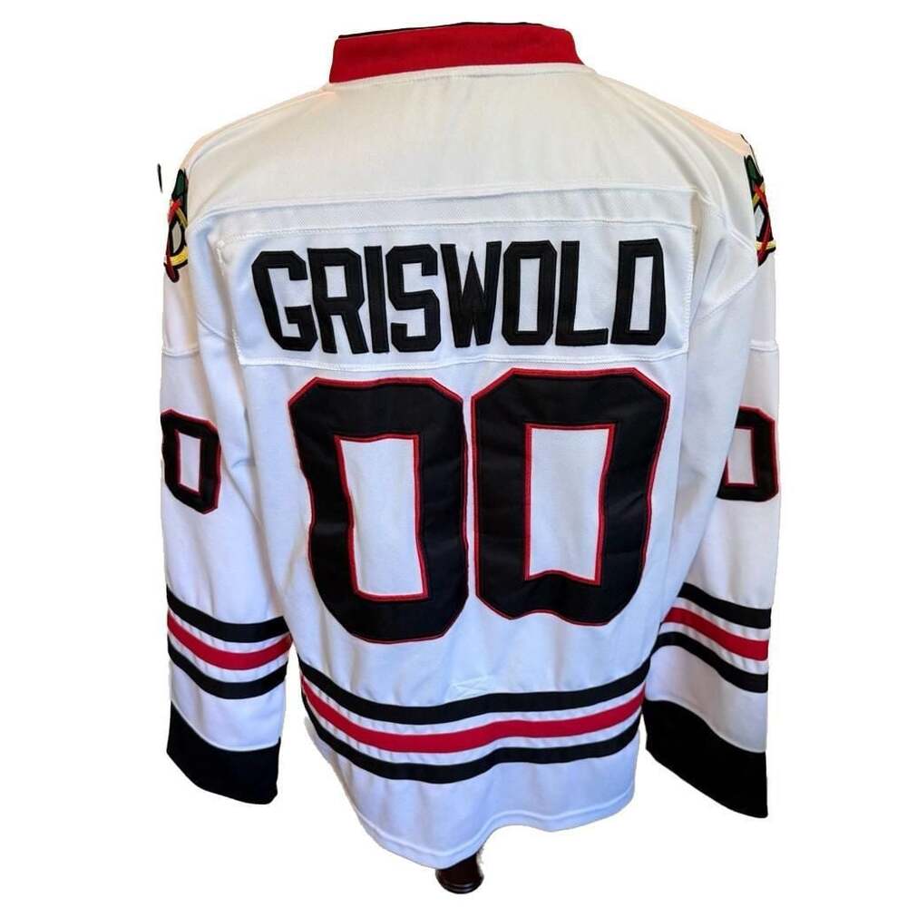 Clark Griswold #00 Chicago Blackhawks Christmas Vacation Movie Hockey Jersey